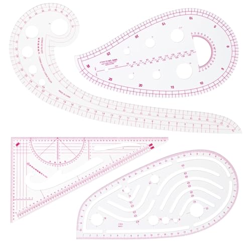 4 Stück Schneiderlineal, Multifunktional Kurvenlineal, Präzisionsmessung Kurvenlineal Schneiderbedarf, Einfache Schneider Lineal, DIY Näh Lineal, für Nähen Schneidern, Musterdesign 4 Stück Schneiderlineal, Multifunktional Kurvenlineal, Präzisionsmessung Kurvenlineal Schneiderbedarf, Einfache Schneider Lineal, DIY Näh Lineal, für Nähen Schneidern, Musterdesign