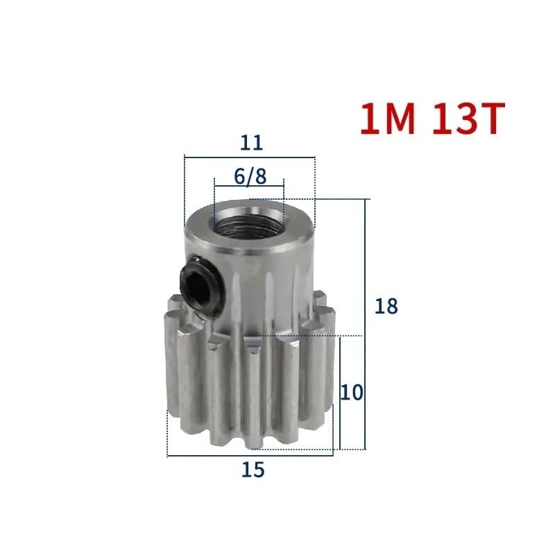 Acero Al Carbono Con Engranaje Recto | Engranaje impulsor del motor de baja velocidad(6mm,16pcs 1M 13 Teeth)