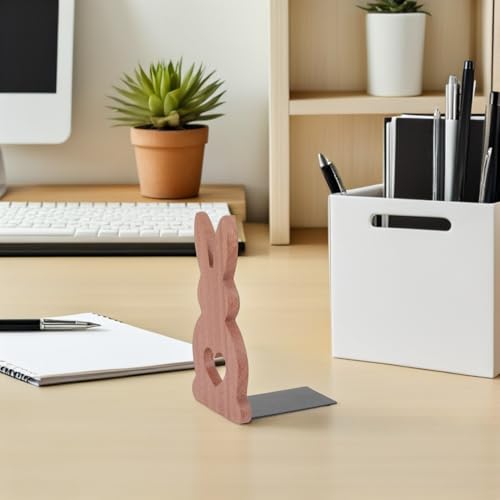 Serre-livres bois motif lapin créatif, une idée cadeau poétique pour amoureux des livres - 6