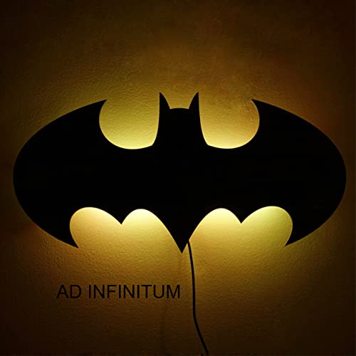 Image of AD INFINITUM 16 Colors LED Wall Lamp with Mobile App Control, Comic Lover, Bat Cave, Night Lamp, for Gift, Kids Room, Gaming Setup, Gaming Room, Man Cave. (Bat Man 16 Colors)