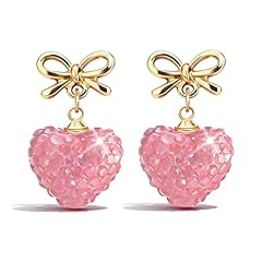 Pink Heart Earrings B