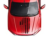 Distressed American Flag Truck Hood Vinyl Decal Matte Black