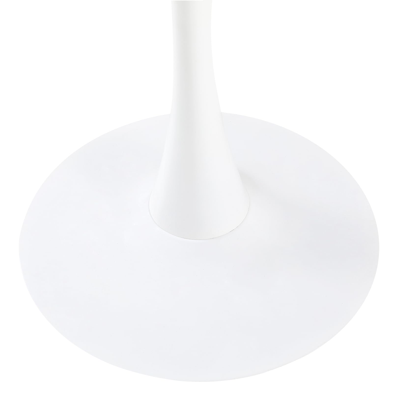 buybyroom Tavolo da pranzo rotondo moderno scandinavo, semplice tavolino per cucina, sala da pranzo e soggiorno, bianco