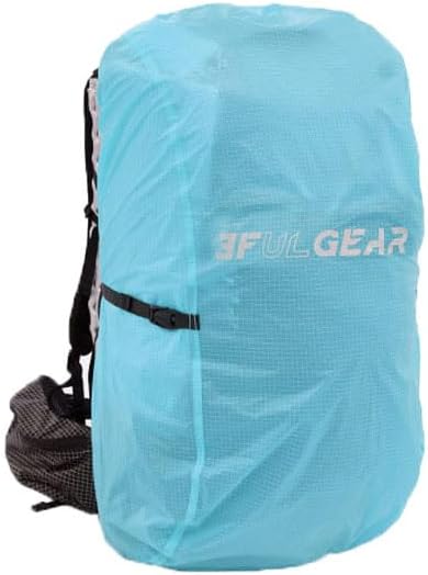 Funda para lluvia para mochila 3F 20-85L, impermeable, a prueba de polvo, resistente al desgaste, resistente al desgarro, funda para mochila para senderismo al aire libre (azul-M)