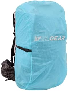 Funda para lluvia para mochila 3F 20-85L, impermeable, a prueba de polvo, resistente al desgaste, resistente al desgarro, funda para mochila para senderismo al aire libre (azul-M)