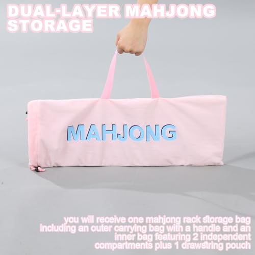 Bolsa para guardar racks Mahjong con asas y cierre miniatura 4