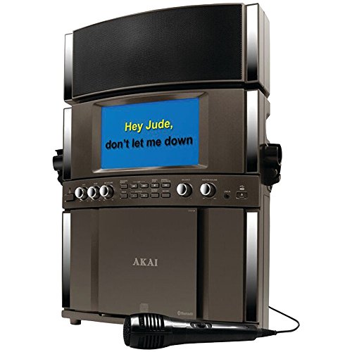 Akai KS800-BT Bluetooth Front Load CD&G Karaoke System, Black