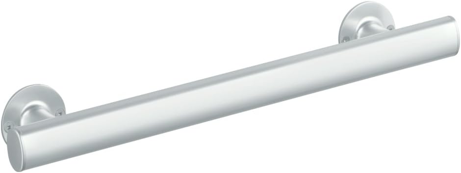 80001018-V 18-Inch Straight Bar with Narrow Grip, Matte Silver