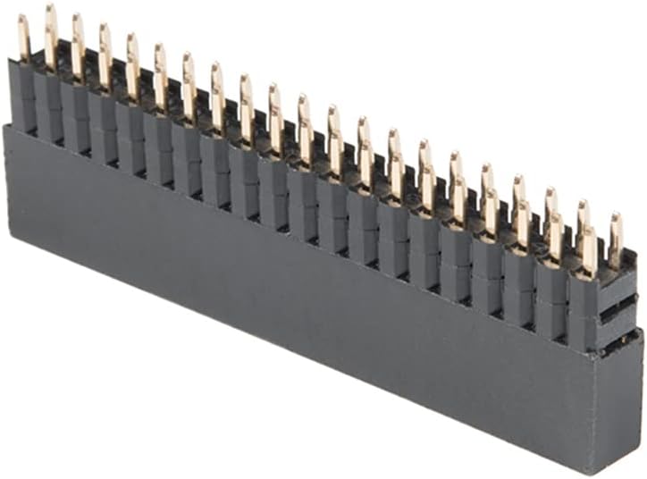 Uniquers 2x20 Pin Extra Tall GPIO Stacking Female Header Compatible with Raspberry Pi - 0.1" 2.54mm Pitch Connector with 18mm Height for Hats(Pack of 2)