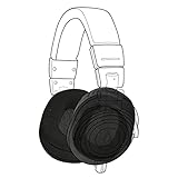 Earpadz Replacement for Audio Technica ATH-M50X M Series, Sony MDR7506 Ear Pads, Protein Leather Headphone Cushions (Midnight, Black, 1 Pair)