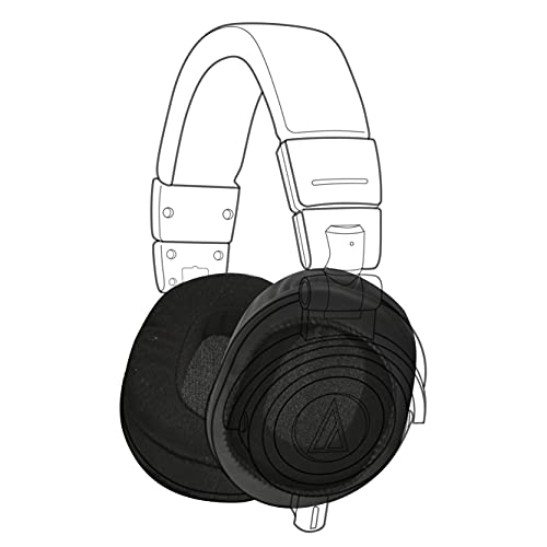 Earpadz Audio Technica ATH-M50X M�V���[�Y�����p�ASony MDR7506 �C���[�p�b�h�A�v���e�C�����U�[�N�b�V����(�~�b�h�i�C�g�A�u���b�N�A1�y�A)