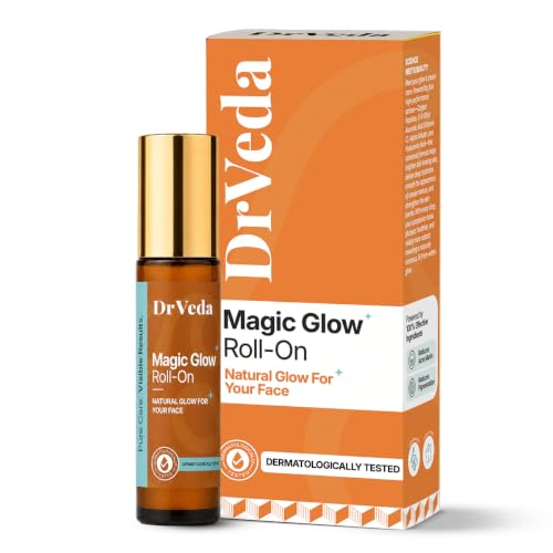 Image of Magic Glow Face Serum Roll-On | Glowing Skin & Tan Removal | Brightening, Hydrating & Dark Spot Reduction | With Niacinamide, Hyaluronic Acid & Natural Extracts | For Women & Men | 10 ml