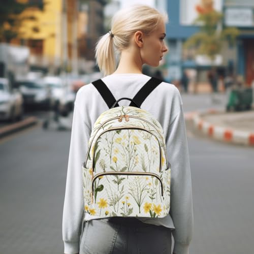 Mini sac à dos matelassé à motif de feuilles de fleurs ultra léger - 7