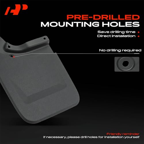 Image of A-Premium Mud Flaps Compatible with Toyota Tacoma 2005-2015, No Drilling Required Mud Guards with Hardware Accessories, Set of 4 Front and Rear