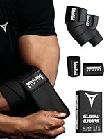 BREAKING LIMITS Ellbogen Bandage Gym - Ellenbogenbandage Kraftsport – Ellenbogenbandagen für Gewichtheben, Bodybuilding, Powerlifting, Bankdrücken & Fitness (1 Paar)