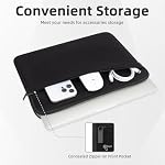 Boîtier portable pour ordinateur portable de 17-17.3 pouces avec poche Accessory Compatible avec 17-17.3. HP Asus Dell Lenovo ChromeBook Couverture de poche d'ordinateur rembourrée à manches souples
