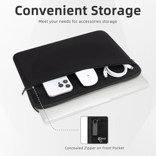 HEDUGO 15 16 Pulgadas Funda para Portátil Compatible con MacBook DELL HP ASUS ChromBook de 15-16 Pulgadas Funda Ordenador Portatil con Bolsillo para Accesorios - imagen 2