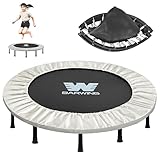 BARWING(バーウィング) 新モデル登場 トランポリン 8本脚 静音 耐荷重150kg 子供用 大人用 クリスマス 子供 ダイエット クッション 折りたたみ 大きい折り畳み おりたたみ カバー トレーニング (2. ミルキーベージュ)