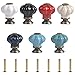 7PCS Tiradores Armarios Cerámica Pomo de Armario 23mm Pomos y Tiradores Vintage, Tiradores Porcelana, Pomos Tirador de Muebles para Cajones, Armarios de Cocina,Puertas