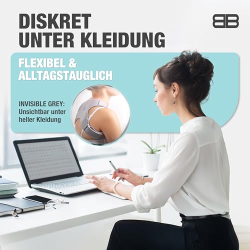 Back Bodyguard Rückenstützgürtel - Innovativer Rücken-Geradehalter für eine gerade Körperhaltung - Haltungstrainer - Schultergurt - back support belt - posture corrector - Schwarz, M