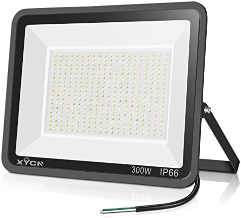 XYCN 300W LED Flood Light (2000W Equivalent), Super Bright 42,500LM 5000K Daylight IP66 Waterproof Security Outdoor LED Arena Lights Commercial Lighting Floodlight for Backyard|Court|Stadium|Yard
