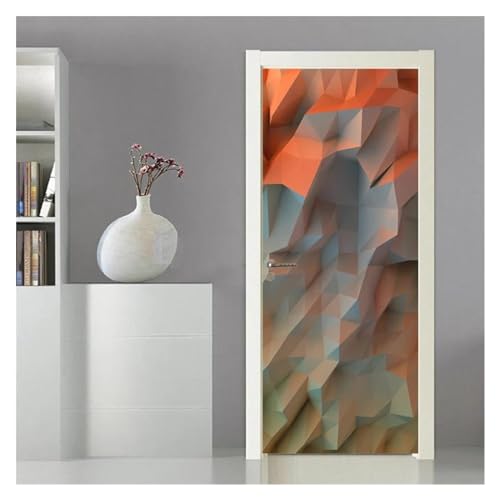 Sticker porte 3D pour masquer défauts et décorer en pierre PVC