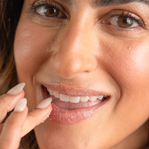 Image of Sara Happ The Lip Scrub: Pink Grapefruit Sugar Scrub for Dry Lips - Gently Exfoliate, Polish, and Revitalize Lips with Vitamin E and Jojoba & Grape Oils, Vegan, 0.5 oz.
