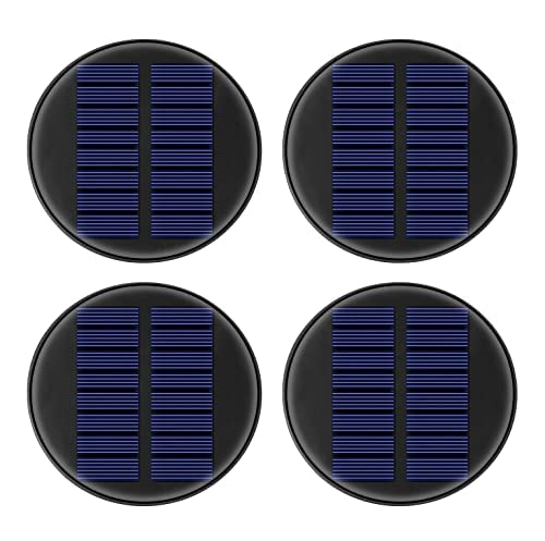 EDOF 4 Packs 8 Color Solar Lights Replacement Top(Top Size 3.74 inch,Bottom Size 2.83 inch),Garden...