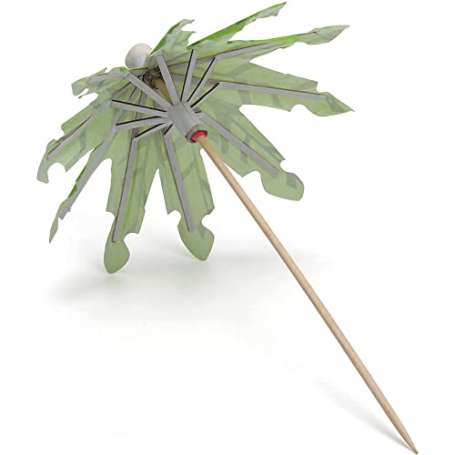 Ksrnsne 50Pcs Cocktail Umbrellas for Drinks, Coconut Palm Tree Umbrella Toothpicks, Tropical Umbrella for Cupcake - Image 2