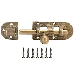 Door Bolts, Durable Anti Corrosion Antique Door Window Bolts Sliding Latch, Vintage Brass Door Latch Hardware Fittings for Home Gate Office Wooden Doors