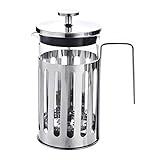 Cafetiere Kaffeebereiter mit Edelstahl-Kolben, hitzebeständiges Glas für Zuhause und Büro 350ML