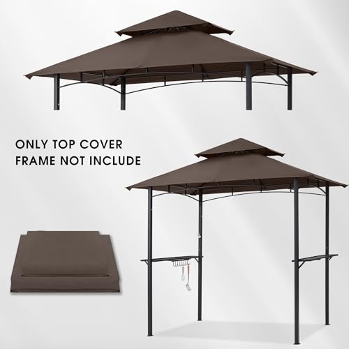 Image of MASTERCANOPY Replacement Canopy top for Grill Gazebo L-GG001PST-F, Brown