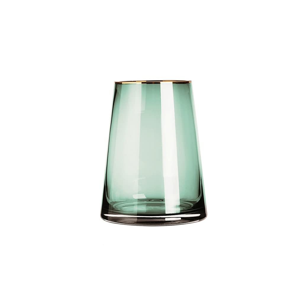 Grand vase en verre transparent vert moderne pour décoration de salon