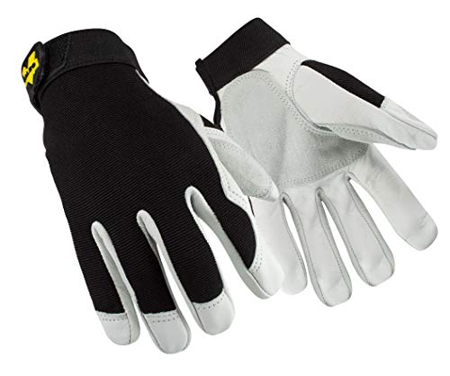 Valeo V255 Dual-Layered Leather Work Gloves for Construction, Handyman, and DIY Featuring Abrasion