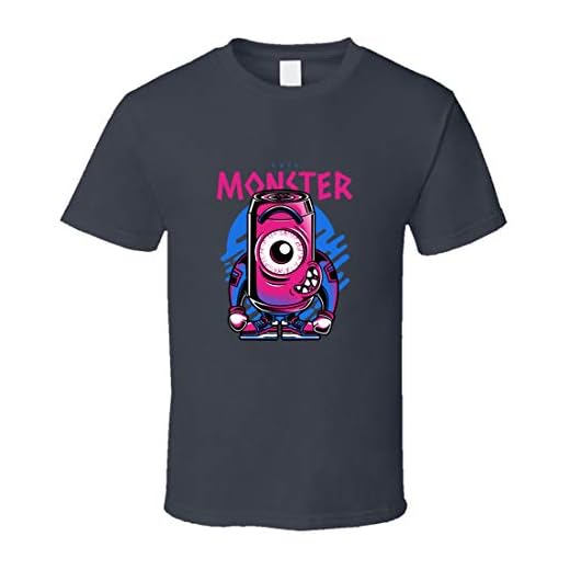 Söt monster bang energidryck fantasi söt dum essentiell spelare gåva t-shirt