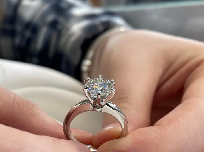 Astro Cart Moissanite Stone 0.75 Carat Moissanite Diamond Round Shape मोइसानाइट डायमंड स्टोन With Beautiful Color & Clarity Moissanite Diamond Loose With Certificate Precious Messonite Stone For Men 1