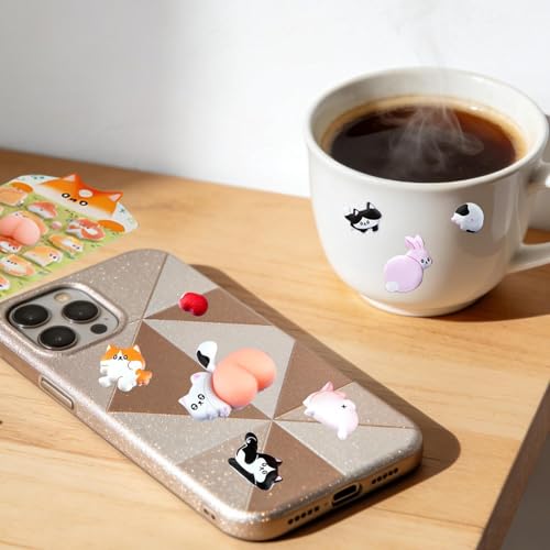Calcomanía de gato 3D para personalizar tus tazas de agua y portátiles con un estilo lindo 4