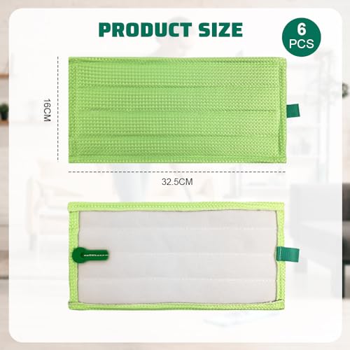 ASOUUNLD 6 Unidades de Almohadillas de Microfibra Compatibles con Vorwerk Suelo Duro MF600/SP600/SPB100/SP7, Paños Limpieza de Repuesto para Kobold Paño de Microfibra Reutilizable y Lavable - imagen 2