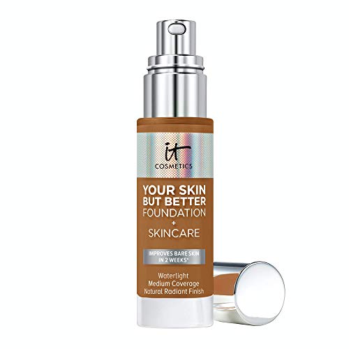 IT Cosmetics Your Skin But Better Foundation + Skincare, Rich Warm 51.5 - Hydrating Coverage - Minimizes Pores & Imperfections, Natural Radiant Finish - With Hyaluronic Acid - 1.0 fl oz