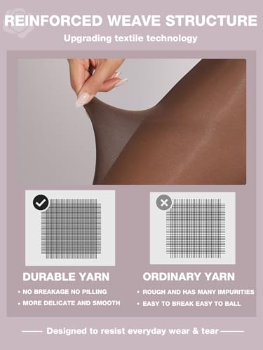 Image of Indestructible Tights for Women, Rip Resistant Durability T-Crotch Pantyhose Semi Sheer High Waist Stockings