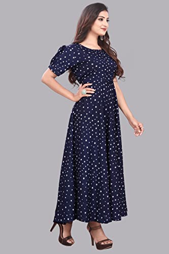 Image of FLARED ALINE MAXI DRESS WITH FLORAL PRINT FOR WOMEN