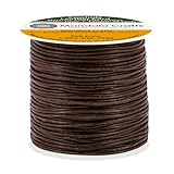 Mandala Crafts Round Cowhide Genuine Leather String Cord, Natural Rawhide Rope for Jewelry Making, Kumihimo Braiding, Shoelaces (1mm, Brown)