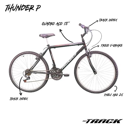 Bicicleta Aro 26 Thunder II Preta Track Bikes