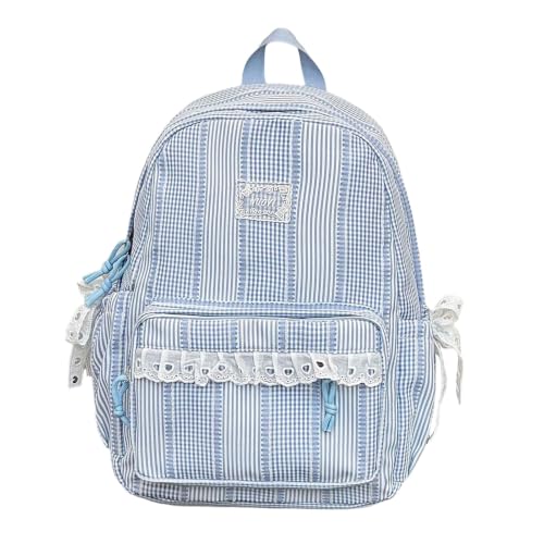 Mochila estética azul de 42 cm ideal para la universidad y tus viajes diarios