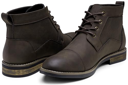 Image of Jousen Mens Boots Retro Casual Boots for Men Cap Toe Boots for Men