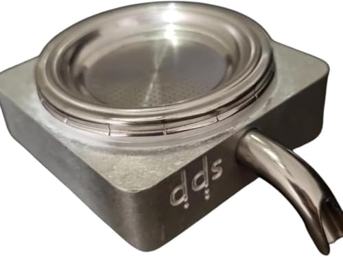 TSJESMIC - Portacialda Originale in ALLUMINIO per Didiesse Frog per Macchine da Caffè. Completo e già assemblato (Porta cialda in alluminio + Filtro Acciaio + Beccuccio Cromato + Dado in plastica.