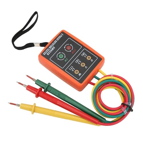 Probador de rotacion trifasica portatil medidor de fase digital amplio rango CA