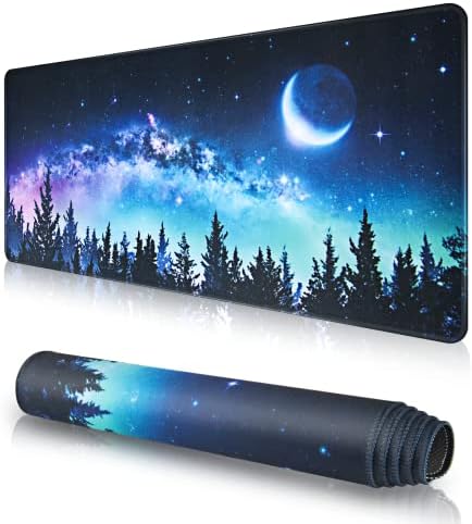 EFISH Large Gaming Mouse Pad (31.5 × 11.8 × 0.12in) with Stitched Edges,Extended Mousepad,Durable Non-Slip Natural Rubber Base,Washable Keyboard Pad,Desk Pad for Gamer,Office & Home.