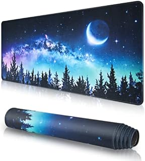EFISH Large Gaming Mouse Pad (31.5 × 11.8 × 0.12in) with Stitched Edges,Extended Mousepad,Durable Non-Slip Natural Rubber Base,Washable Keyboard Pad,Desk Pad for Gamer,Office & Home.