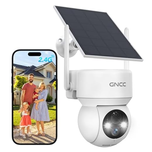 GNCC Solar Security Cameras Wireless Outdoor 2.4G WiFi, SD/Cloud Storage